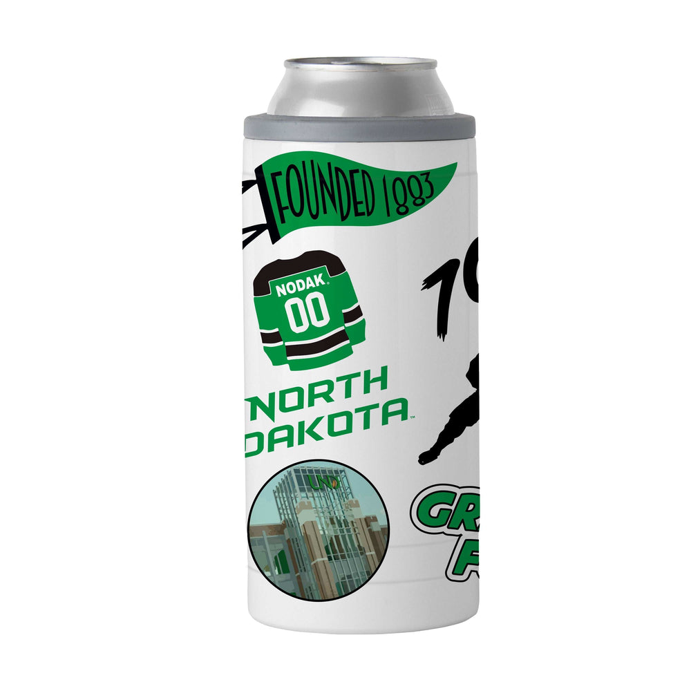 North Dakota Hockey 12oz Native Slim Can Coolie - Logo Brands - Flyclothing LLC