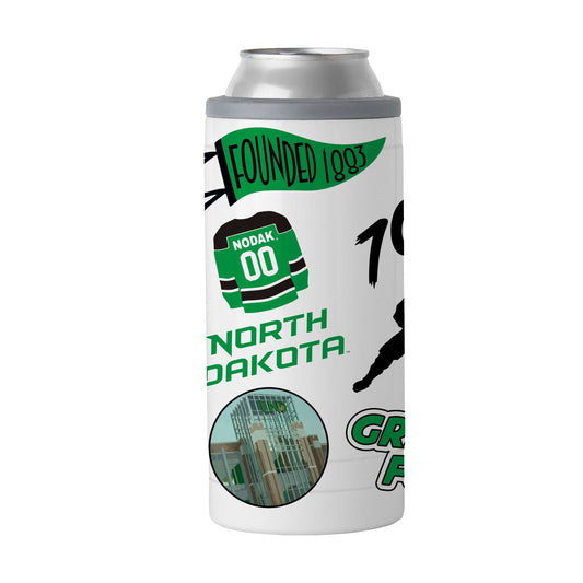 North Dakota Hockey 12oz Native Slim Can Coolie - Logo Brands - Flyclothing LLC