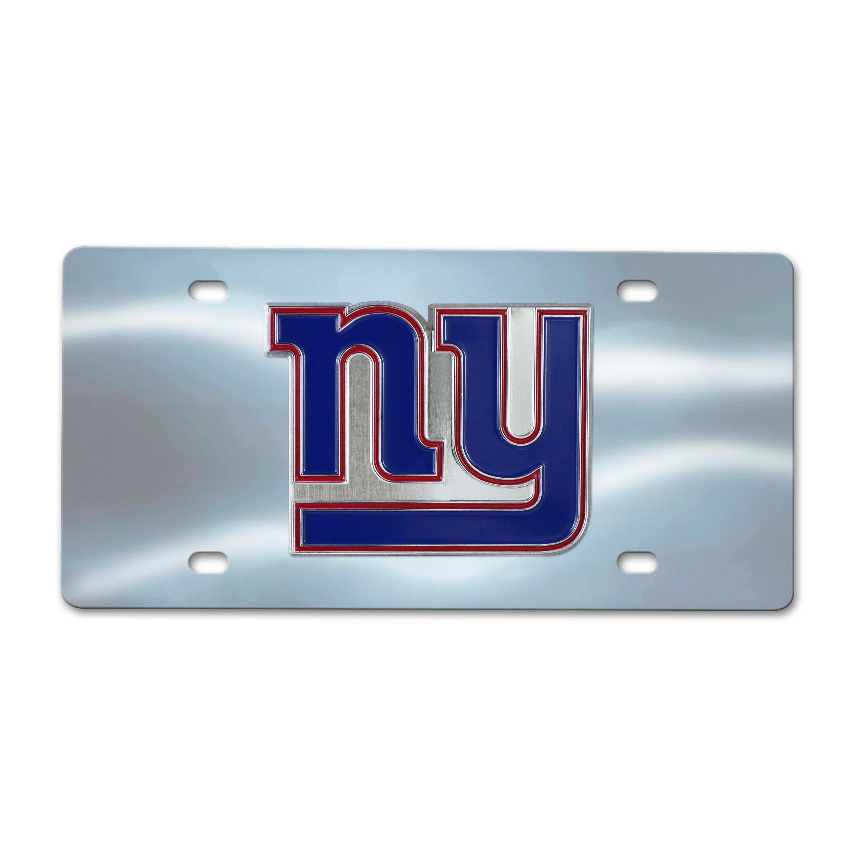 New York Giants 3D Stainless Steel License Plate - New York Giants