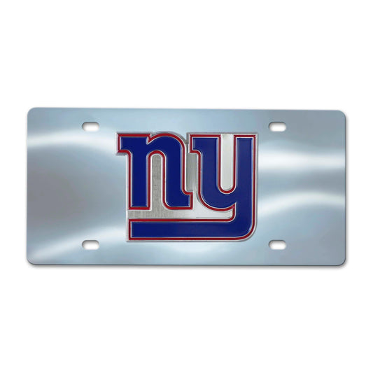 New York Giants 3D Stainless Steel License Plate - New York Giants