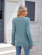 Lace Detail V-Neck Long Sleeve T-Shirt - Trendsi - Flyclothing LLC