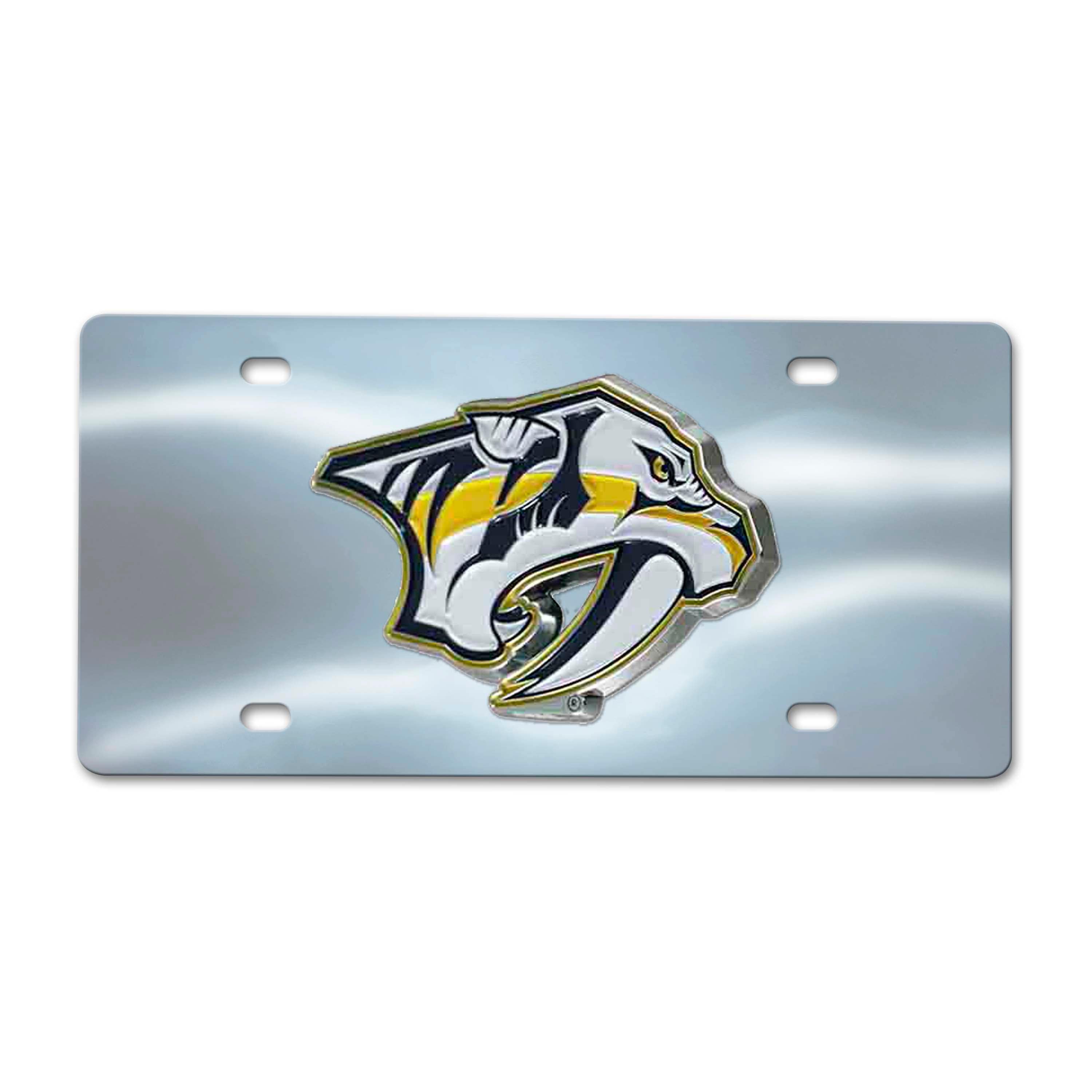 Nashville Predators 3D Stainless Steel License Plate - Nashville Predators
