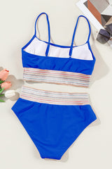 Scoop Neck Spaghetti Strap Bikini Set - Trendsi