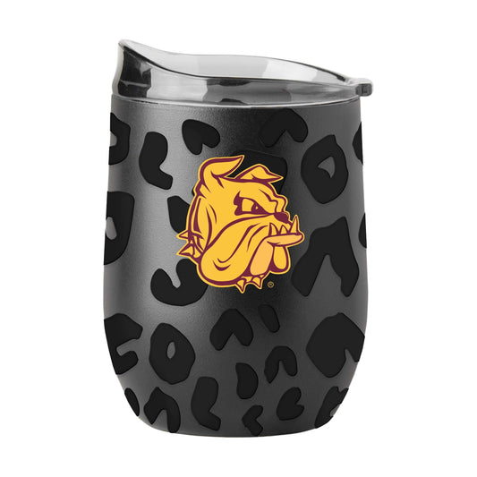 Minnesota Duluth Leopard 16oz Black Powdercoat Curved Beverage - Logo Brands - Flyclothing LLC