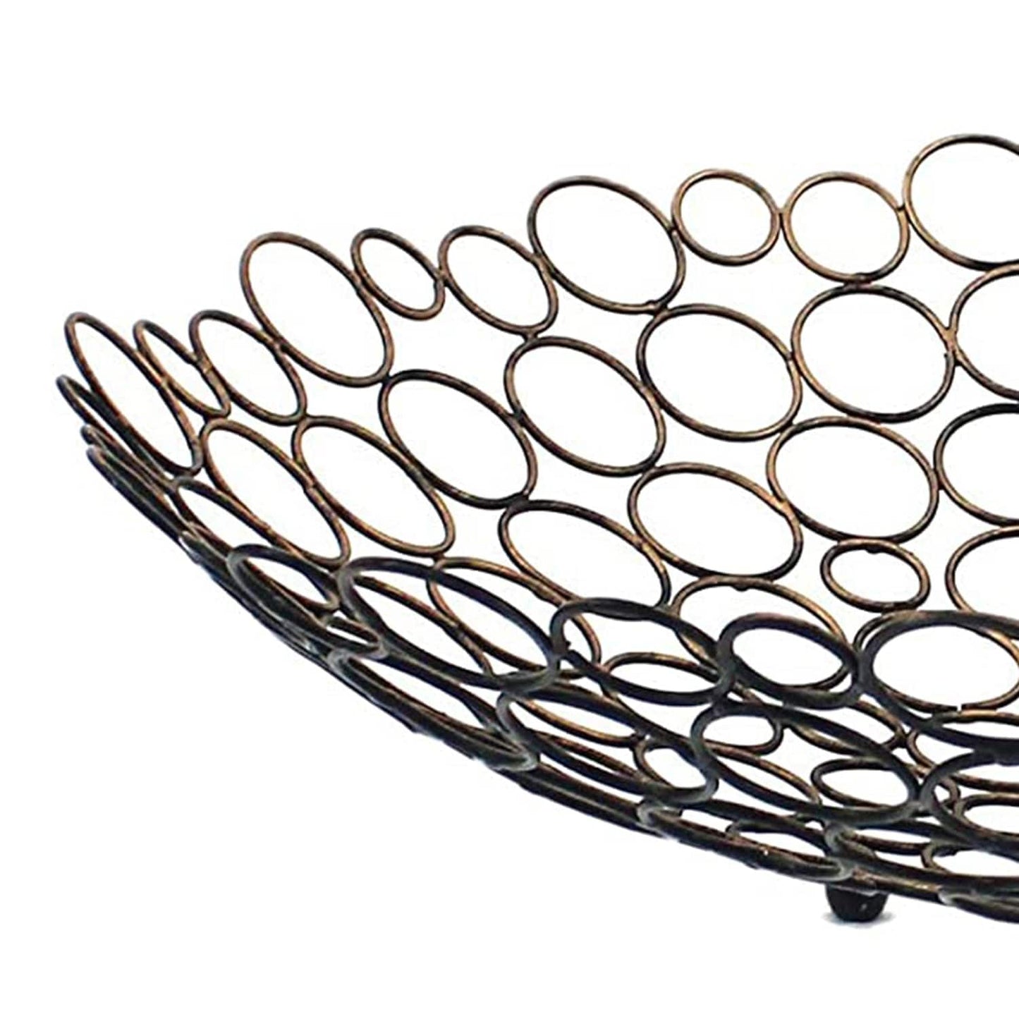 19" Bronze Metal Round Centerpiece Bowl - Homeroots - Flyclothing LLC