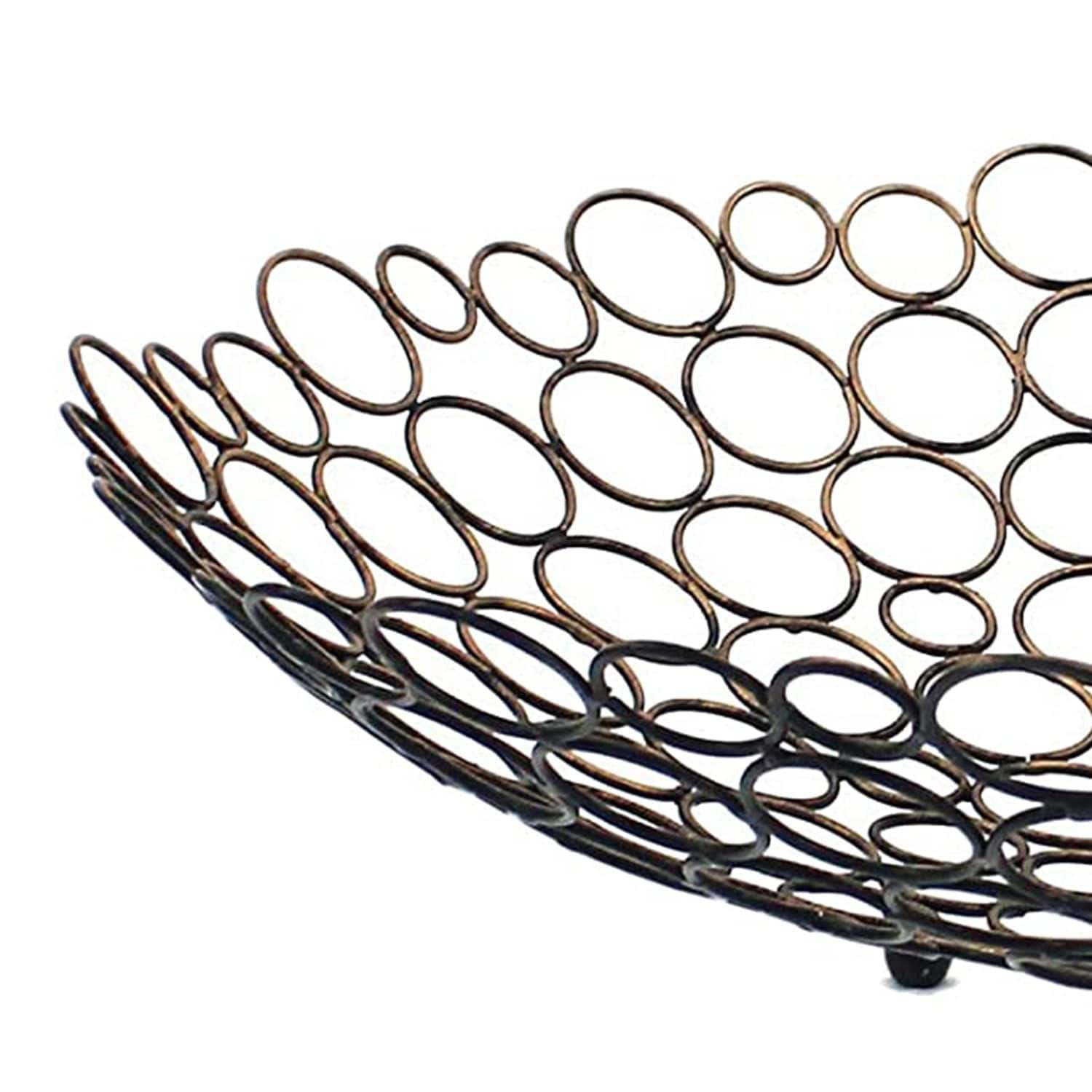 19" Bronze Metal Round Centerpiece Bowl - Homeroots - Flyclothing LLC