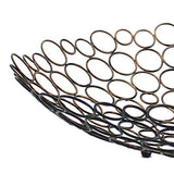 19" Bronze Metal Round Centerpiece Bowl - Homeroots
