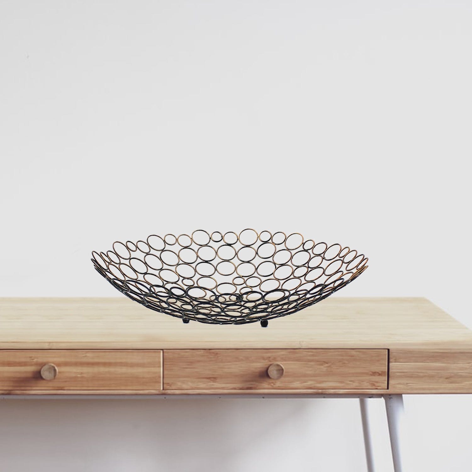19" Bronze Metal Round Centerpiece Bowl - Homeroots - Flyclothing LLC