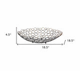 19" Bronze Metal Round Centerpiece Bowl - Homeroots - Flyclothing LLC