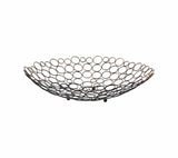 19" Bronze Metal Round Centerpiece Bowl - Homeroots - Flyclothing LLC