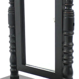 20" Black Wood Framed Makeup Shaving Tabletop Mirror - Homeroots - Flyclothing LLC