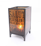 10.25 X 10.25 X 18 Brownvintage Letter Pattern - Candle Holder - Homeroots