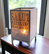 10.25 X 10.25 X 18 Brownvintage Letter Pattern - Candle Holder - Homeroots - Flyclothing LLC