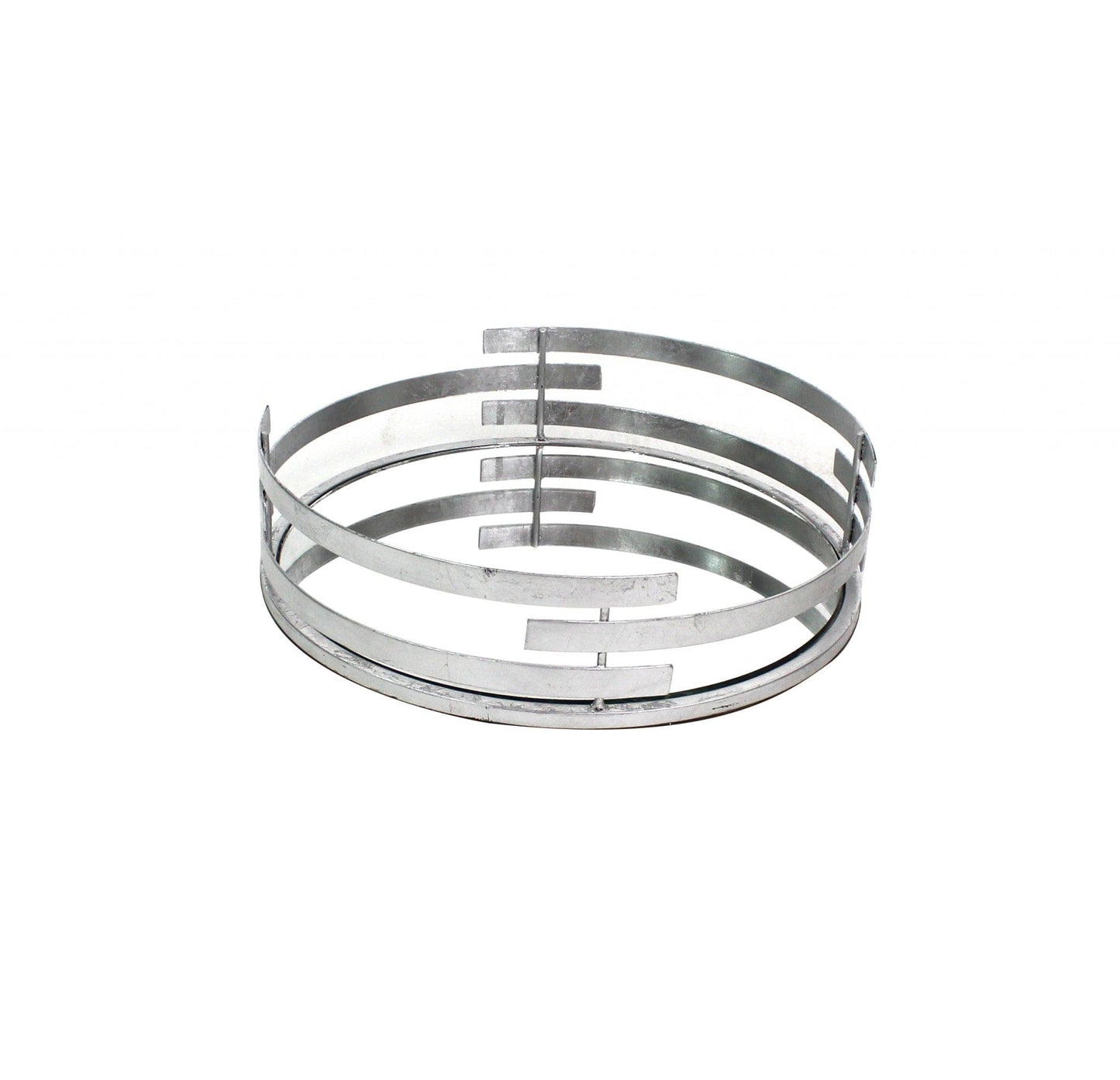 14" Silver Round Metal Geometric Vanity Tray - Homeroots - Flyclothing LLC