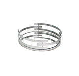 14" Silver Round Metal Geometric Vanity Tray - Homeroots - Flyclothing LLC