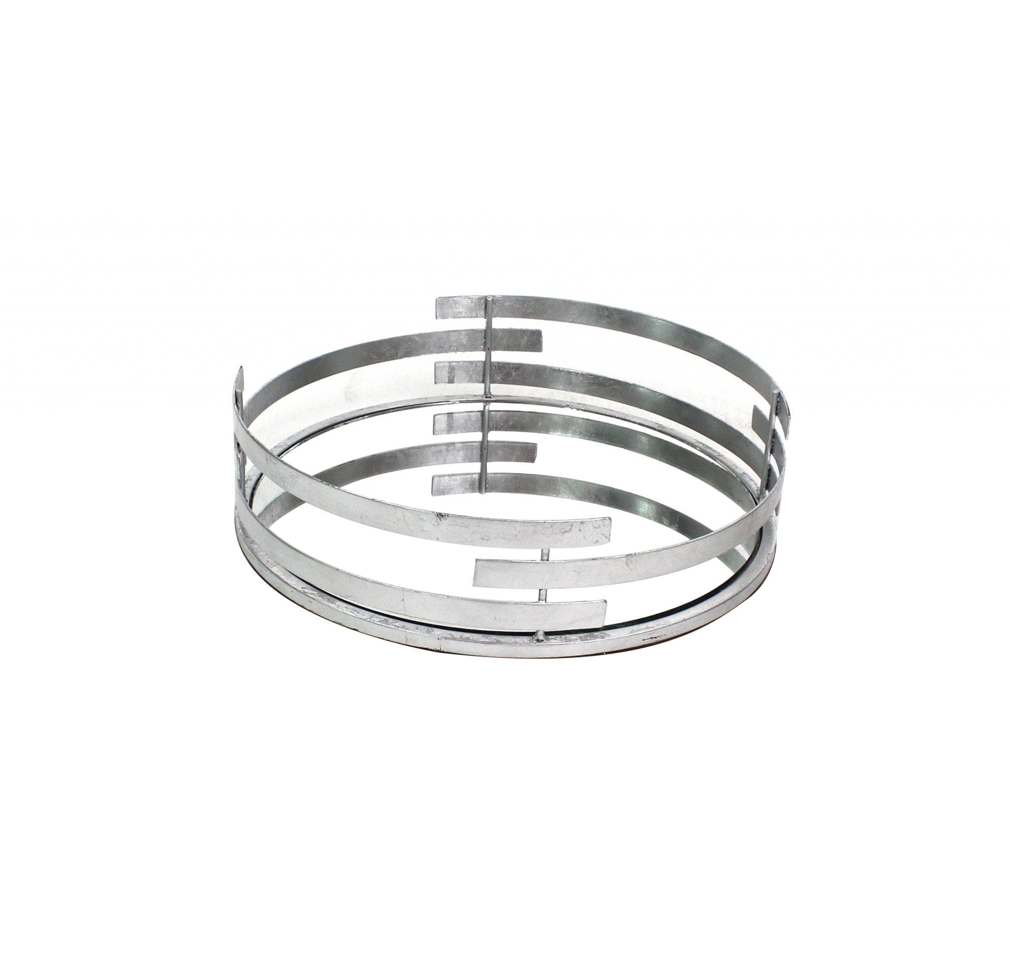 14" Silver Round Metal Geometric Vanity Tray - Homeroots - Flyclothing LLC