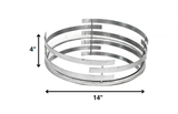 14" Silver Round Metal Geometric Vanity Tray - Homeroots - Flyclothing LLC