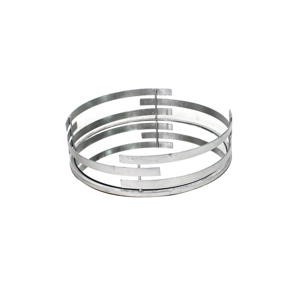 14" Silver Round Metal Geometric Vanity Tray - Homeroots - Flyclothing LLC