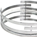 14" Silver Round Metal Geometric Vanity Tray - Homeroots - Flyclothing LLC