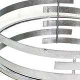 14" Silver Round Metal Geometric Vanity Tray - Homeroots - Flyclothing LLC