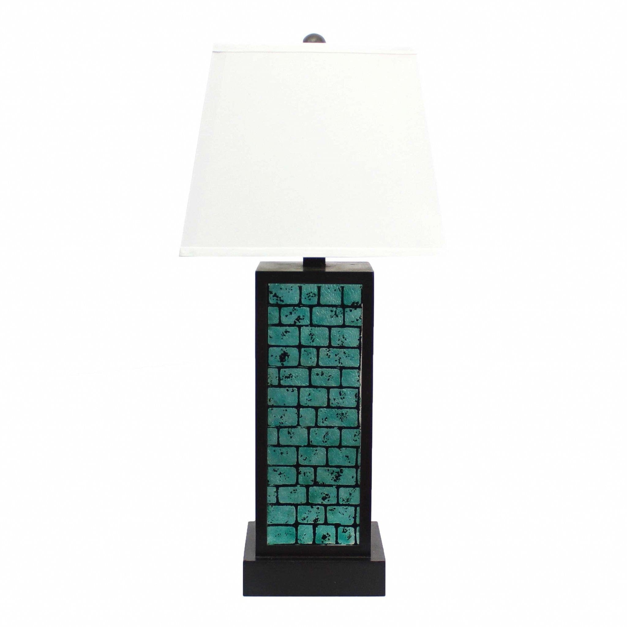 31" Black Metal Bedside Lamp With White Empire Shade - Homeroots - Flyclothing LLC