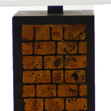 31" Black and Yellow Metal Bedside Table Lamp With White Empire Shade - Homeroots - Flyclothing LLC