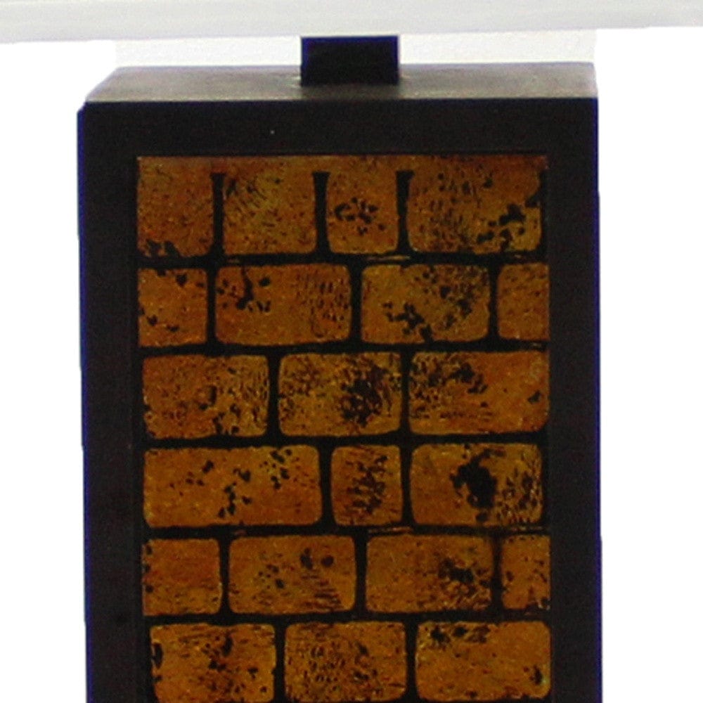 31" Black and Yellow Metal Bedside Table Lamp With White Empire Shade - Homeroots - Flyclothing LLC