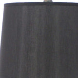 12 X 14 X 25.25 Black Traditional Wooden Linen Shade - Table Lamp - Homeroots - Flyclothing LLC