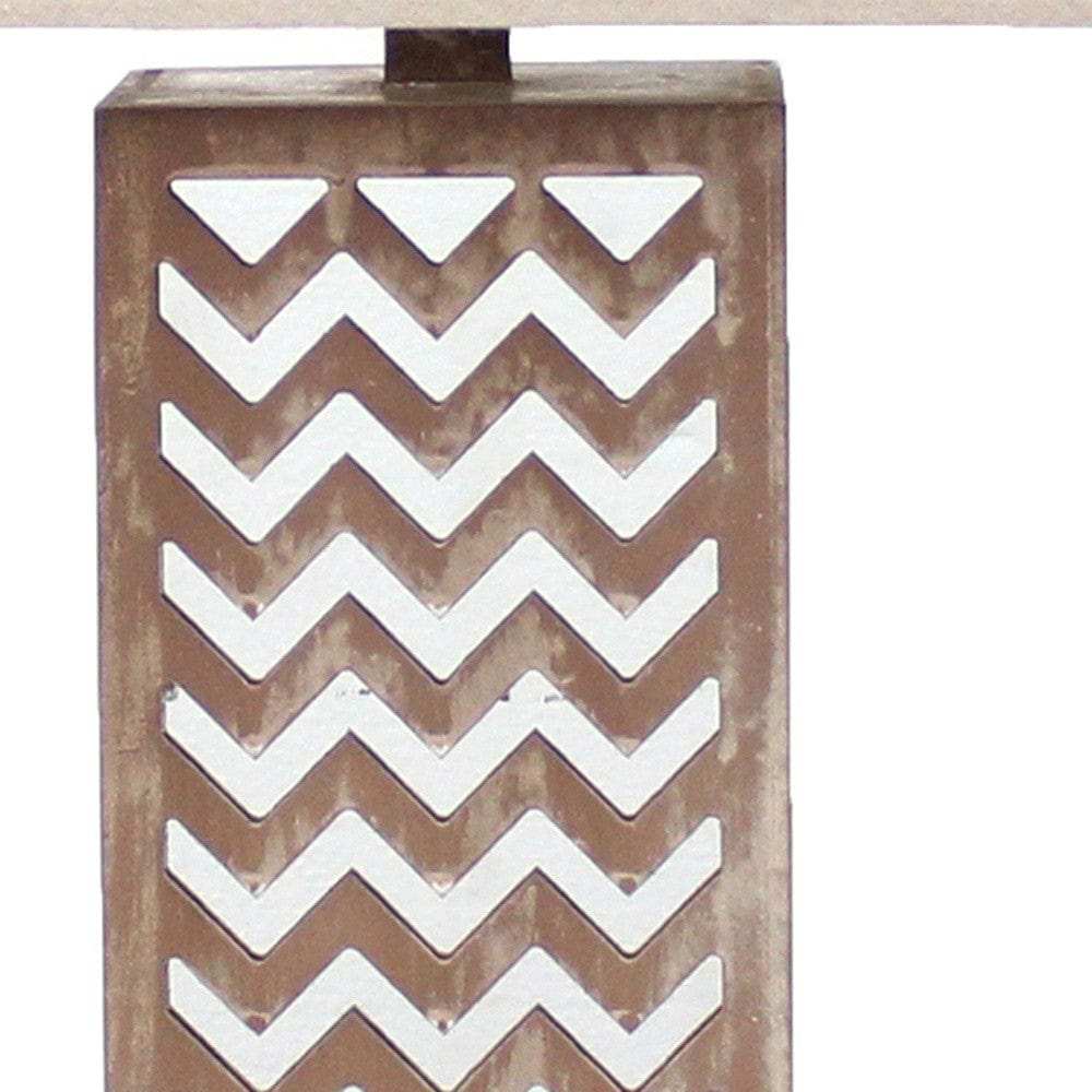 6 X 6 X 27.5 Tan Metal Mirror - Table Lamp - Homeroots - Flyclothing LLC