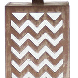 6 X 6 X 27.5 Tan Metal Mirror - Table Lamp - Homeroots - Flyclothing LLC