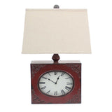 7 X 7 X 22 Red Vintage Metal Clock Base - Table Lamp - Homeroots - Flyclothing LLC