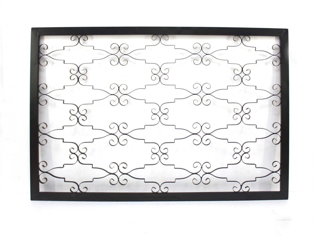 43" X 63" Black Metal Wall Decor - Homeroots