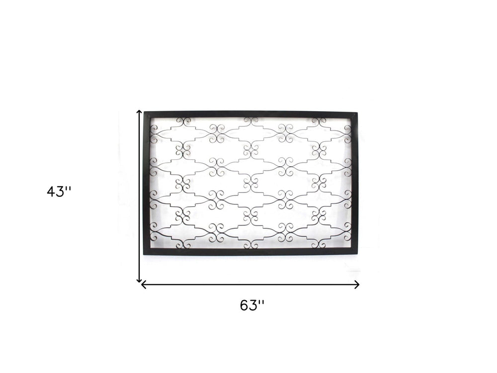 43" X 63" Black Metal Wall Decor - Homeroots - Flyclothing LLC