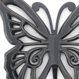 23" X 19" Black Rustic Butterfly Wooden Wall Decor - Homeroots - Flyclothing LLC