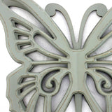 23" X 19" X 4" Gray Rustic Butterfly Wooden  Wall Decor - Homeroots
