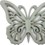 23" X 19" X 4" Gray Rustic Butterfly Wooden Wall Decor - Homeroots - Flyclothing LLC