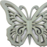 23" X 19" X 4" Gray Rustic Butterfly Wooden Wall Decor - Homeroots - Flyclothing LLC
