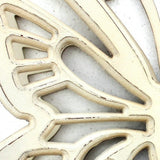 23" X 19" X 4" Light Yellow Rustic Butterfly Wooden Wall Decor - Homeroots - Flyclothing LLC