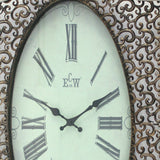 20" Novelty White Glass Analog Wall Clock - Homeroots