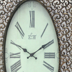 20" Novelty White Glass Analog Wall Clock - Homeroots