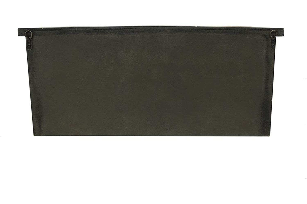 Brown Rustic Wooden Wall Shelf With 3 Drawers And Hooks - Homeroots - Flyclothing LLC