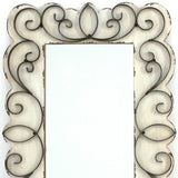 White Framed Accent Mirror - Homeroots