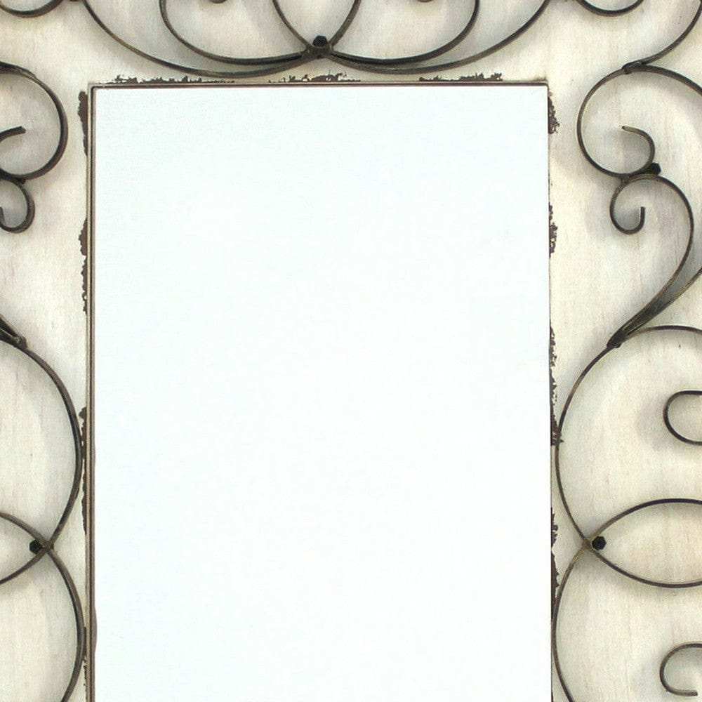 White Framed Accent Mirror - Homeroots - Flyclothing LLC
