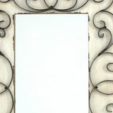 White Framed Accent Mirror - Homeroots