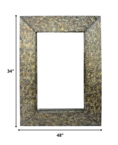 Bronze Rectangle Accent Metal Mirror - Homeroots - Flyclothing LLC