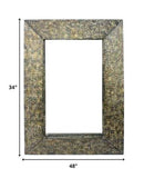 Bronze Rectangle Accent Metal Mirror - Homeroots - Flyclothing LLC