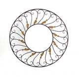 Bronze Round Accent Metal Mirror - Homeroots
