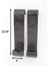 5" X 5" X 23.25" Brown, Vintage, Metal - Wall Candle Holder Sconce Set - Homeroots - Flyclothing LLC