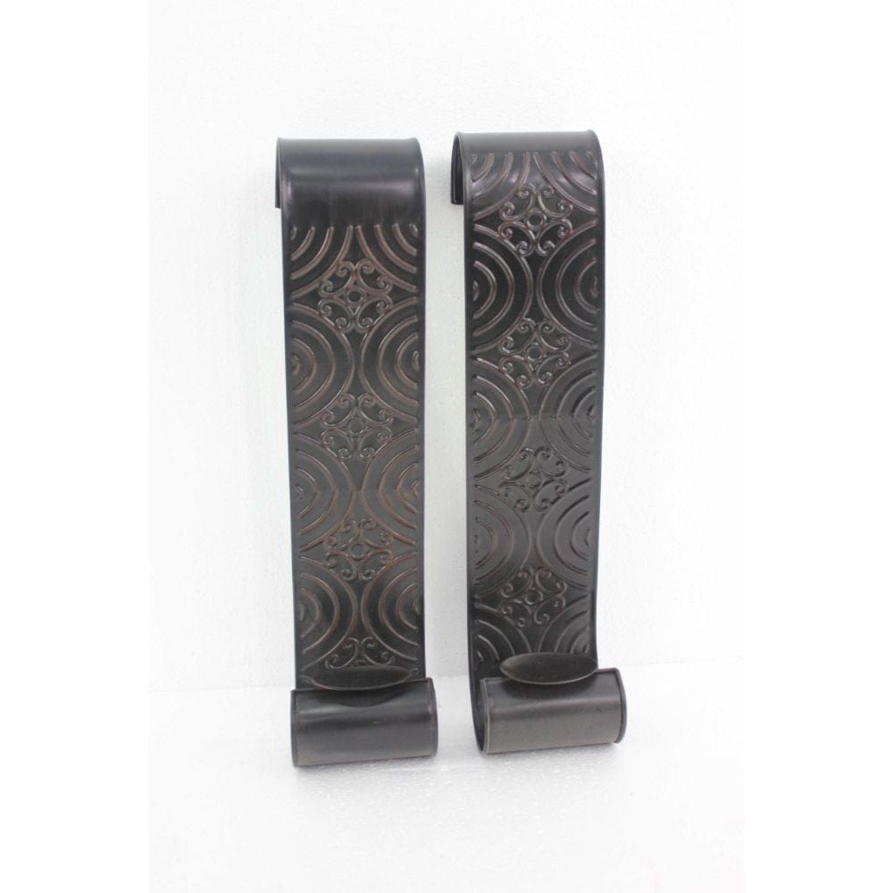 5" X 5" X 23.25" Brown, Vintage, Metal - Wall Candle Holder Sconce Set - Homeroots - Flyclothing LLC