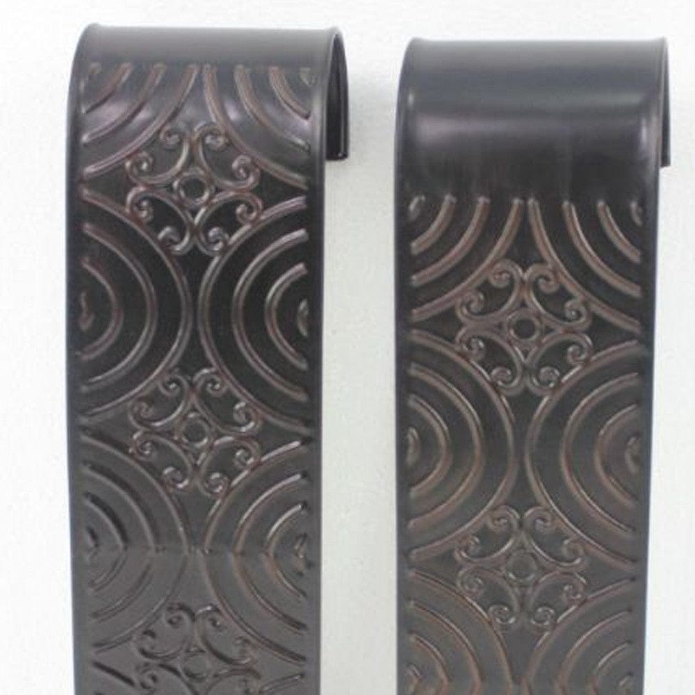 5" X 5" X 23.25" Brown, Vintage, Metal - Wall Candle Holder Sconce Set - Homeroots - Flyclothing LLC